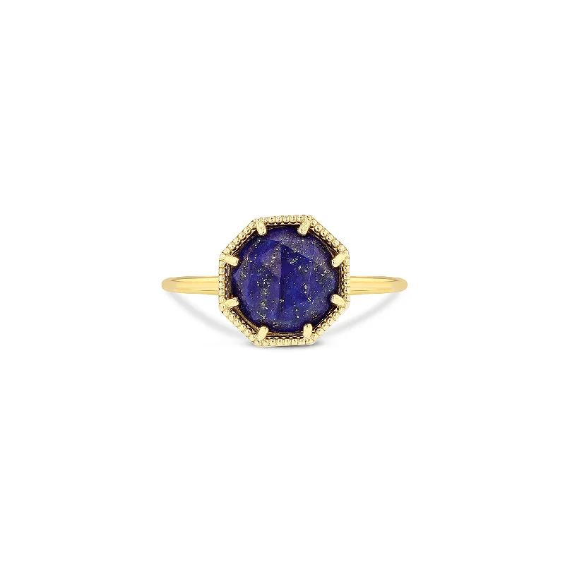 Maman Crown Bezel Lapis Ring