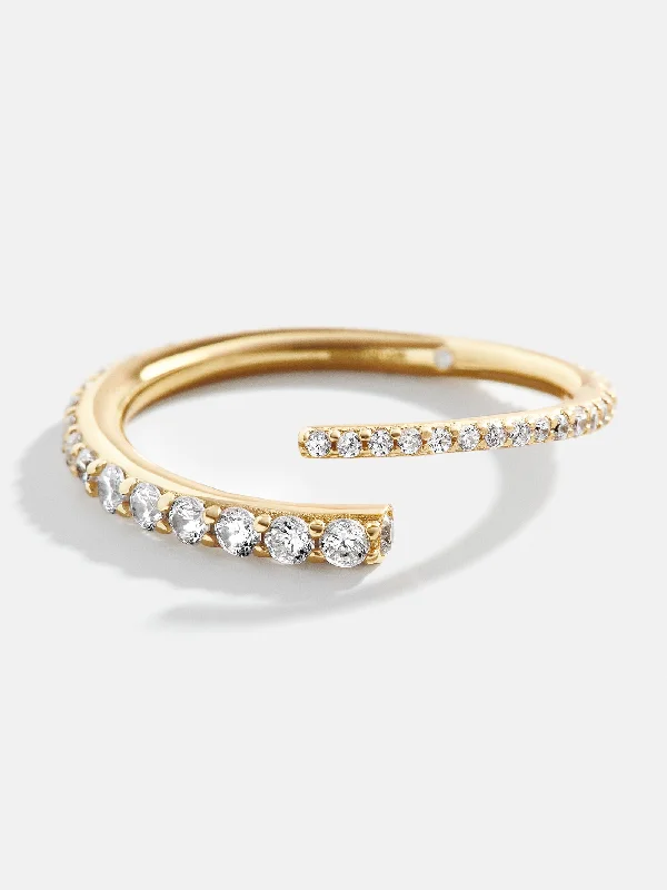 Nicole 18K Gold Ring - Gold/Pavé