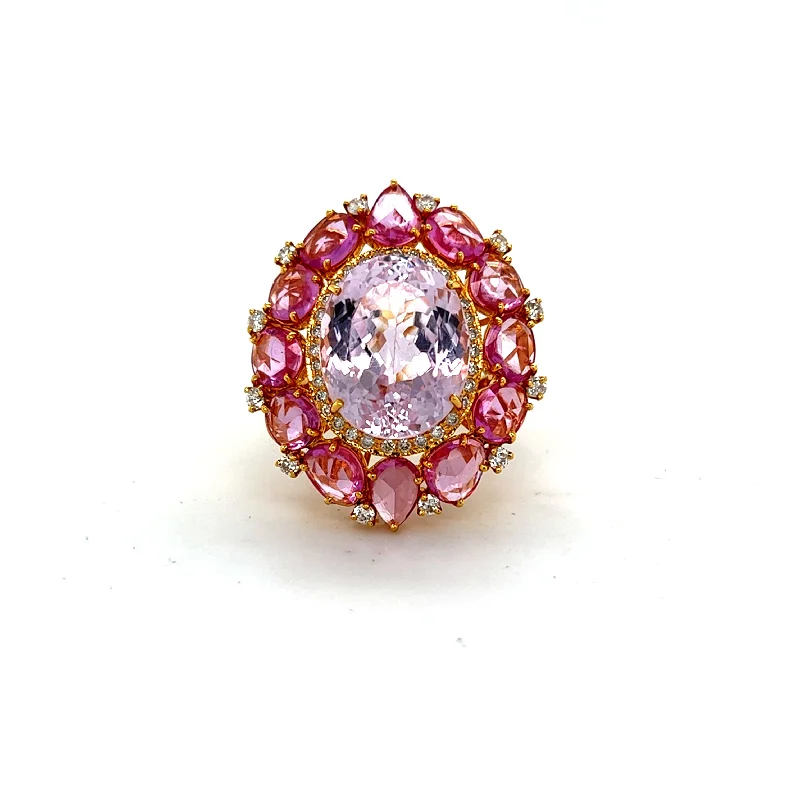 One-of-a-Kind 18kt Gold Kunzite Cocktail Ring II