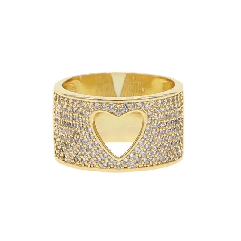 Pave Heart Ring