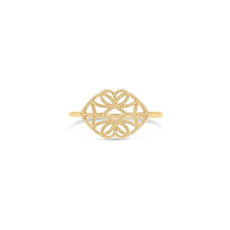 Petite Lace Deco Ring - X