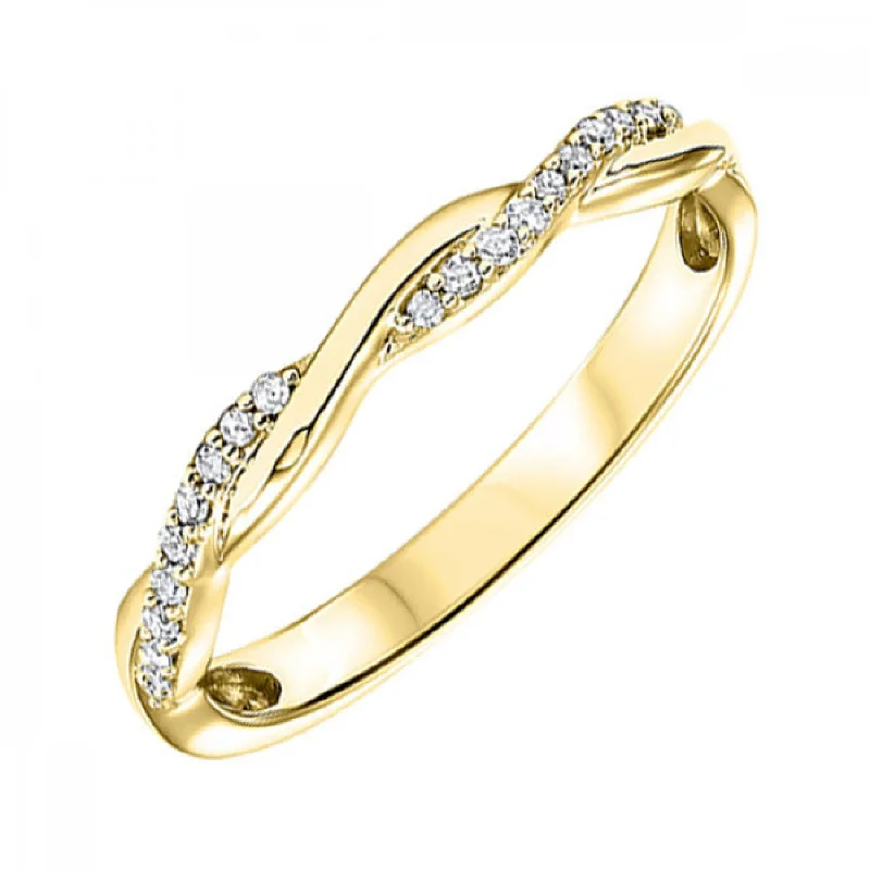 10K Interlocking Diamond Ring -Available in Rose, Yellow and White Gold