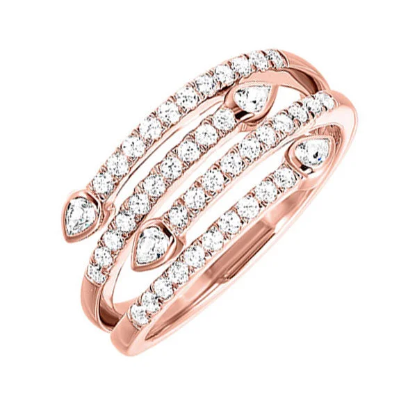 14KT ROSE GOLD DIAMOND (1/2CTW) RING