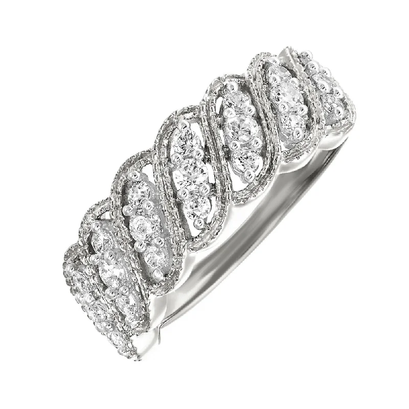 10KT WHITE GOLD DIAMOND (1/2CTW) RING