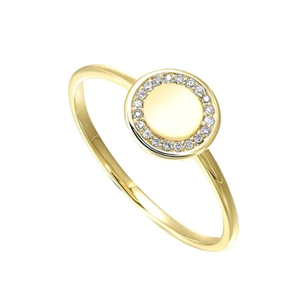 Diamond Eternity Halo Ring In Yellow Gold (0.06ctw)