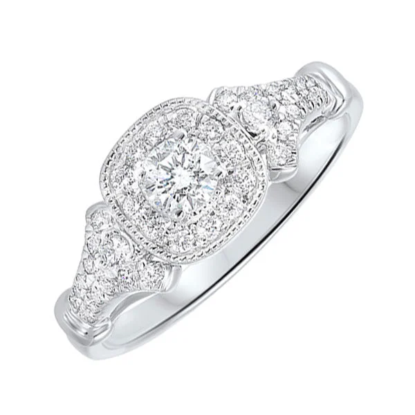 14KT WHITE GOLD DIAMOND(5/8CTW) RING