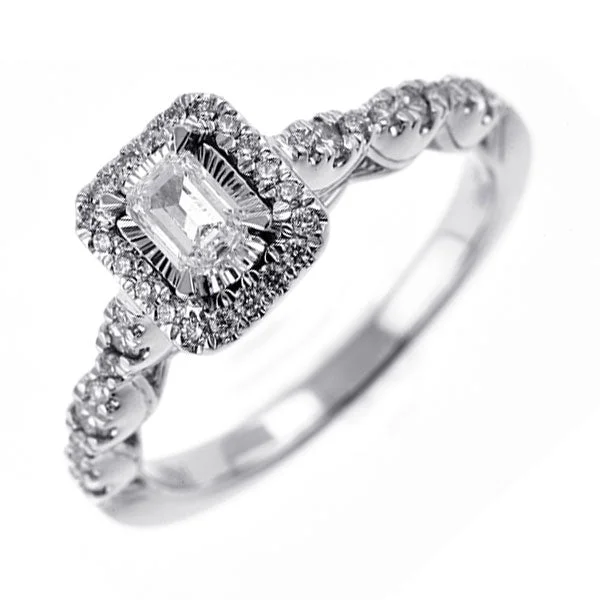 14KT WHITE GOLD DIAMOND(5/8CTW) RING